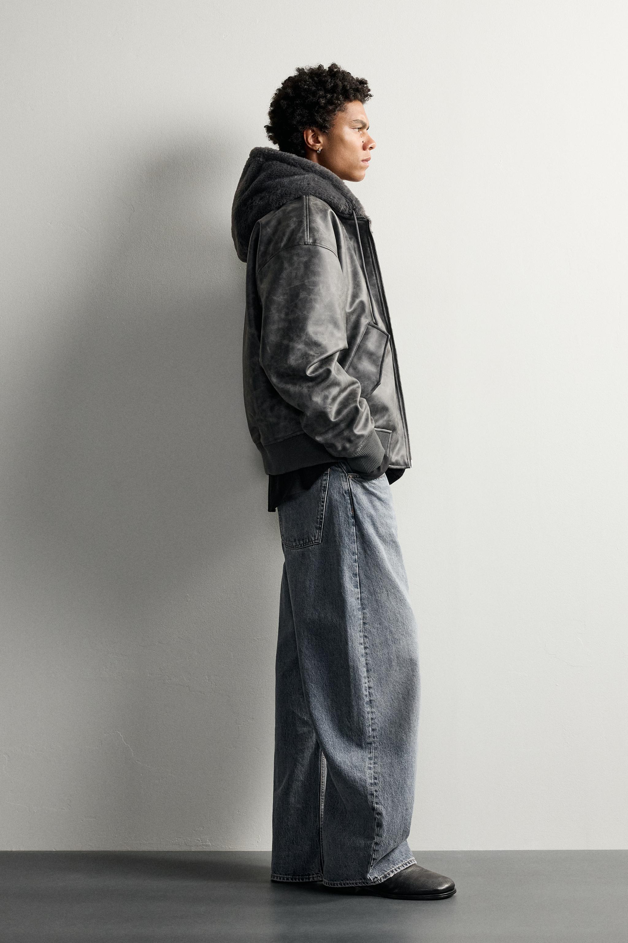 FAUX SHEARLING REVERSIBLE BOMBER JACKET